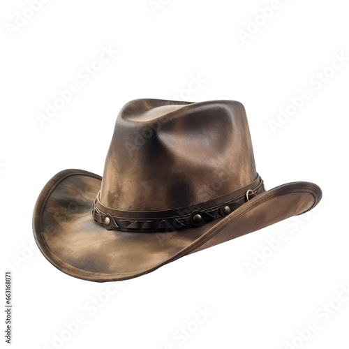 Cowboy hat isolated on transparent background,transparency 