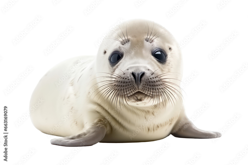 baby seal isolated on transparent background,transparency  - obrazy, fototapety, plakaty 