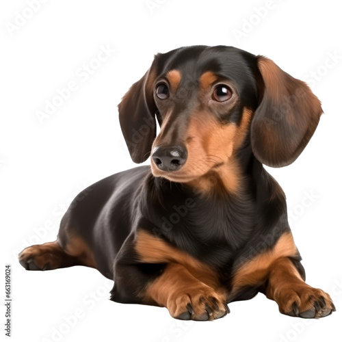 Dachshund dog isolated on white background 