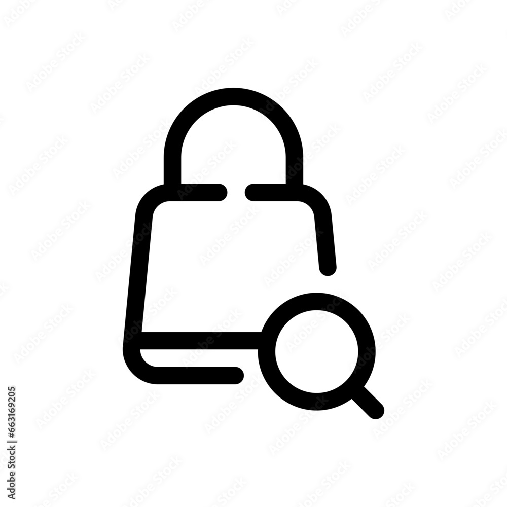 shopping bag line icon shopping bag line icon