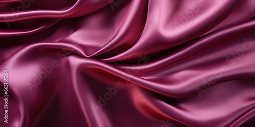 Wallpaper Mural Dark magenta purple silk satin. Soft folds on a shiny fabric. Luxury background with space for design. Banner. Wide. Long. Panoramic. Christmas, Valentine. Flat lay, top view table. Template Torontodigital.ca