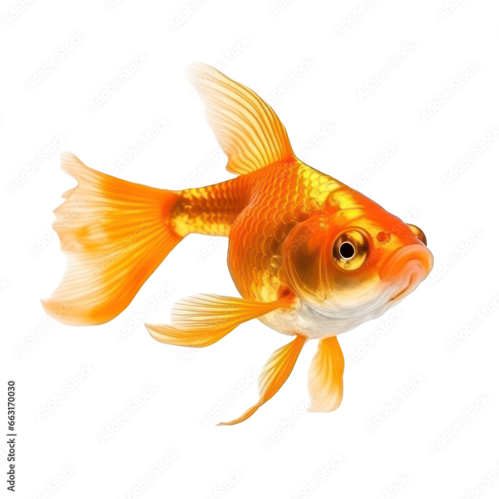 Goldfish isolated on transparent background,transparency  