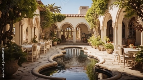 Fotografie, Obraz The enchanting courtyard at marriage venue.