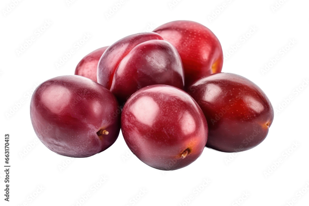 ripe plums isolated on transparent background,transparency  