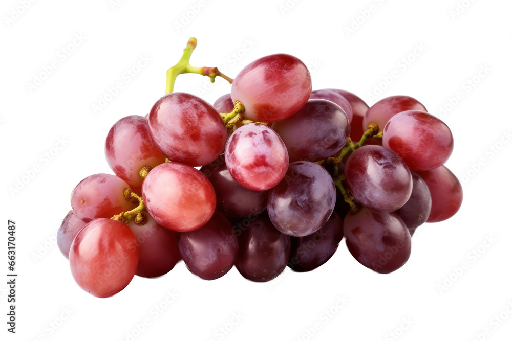 ruby roman grape isolated on transparent background,transparency 