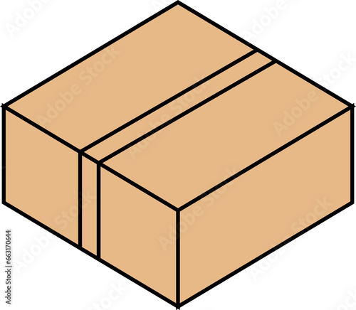 cardboard box illustration isolated