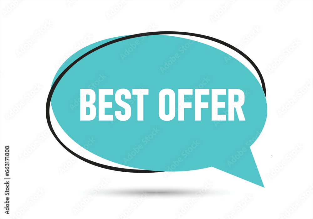 Best offer speech bubble text. Hi There on bright color for Sticker, Banner and Poster. vector illustration. Best offer speech bubble text. Hi There on bright color for Sticker, Banner and Poster. vector illustration.
