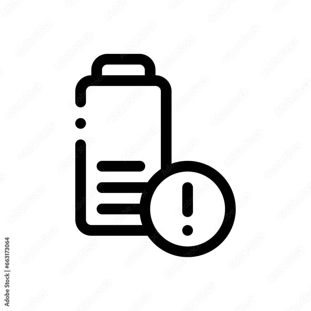 battery line icon - obrazy, fototapety, plakaty 