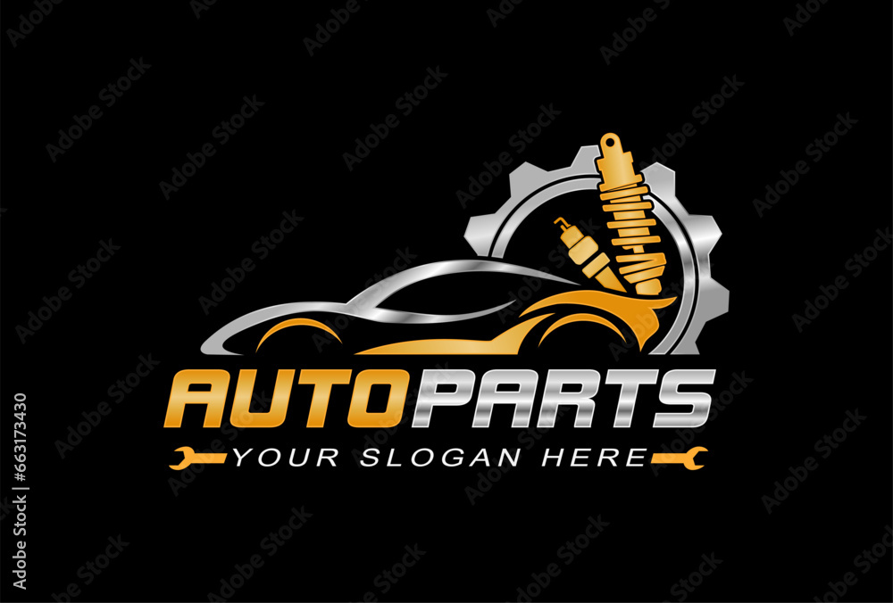 auto parts car service logo vector illustration template design ideas