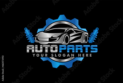 auto parts car service logo vector illustration template design ideas