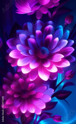 abstract background with flowers