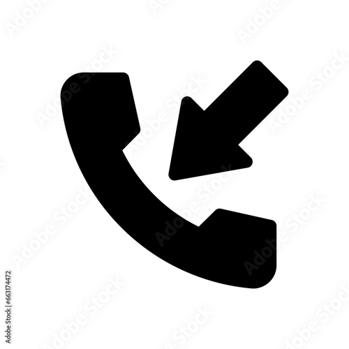 incoming call glyph icon