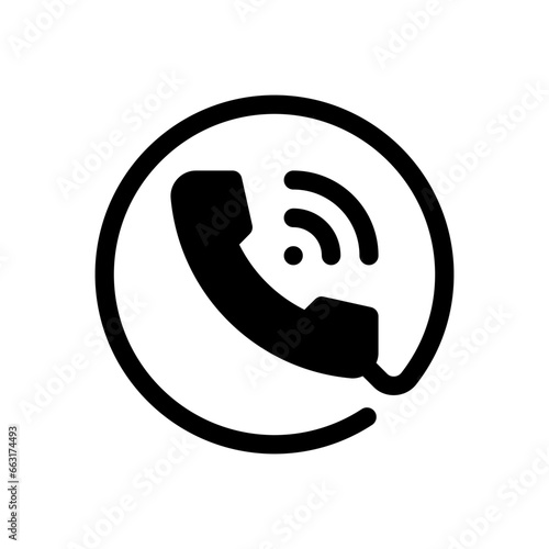 telephone glyph icon