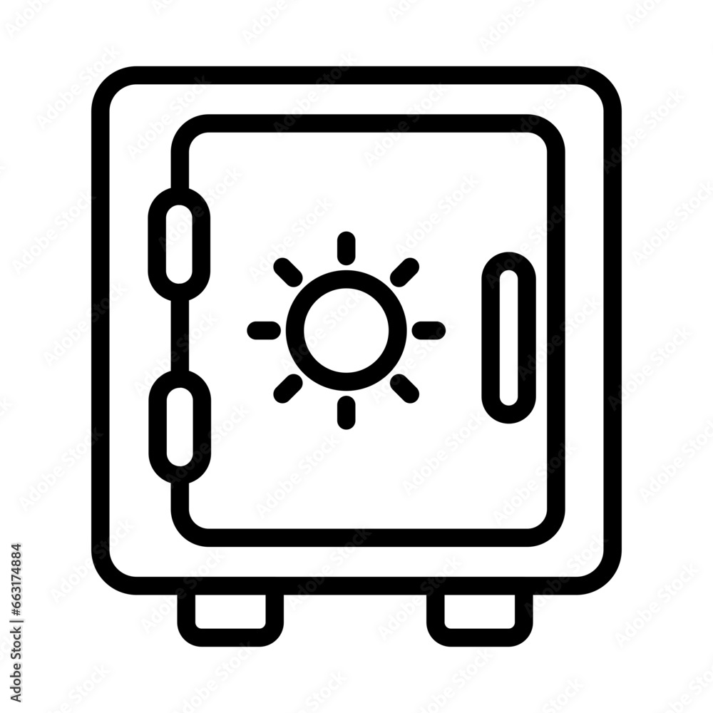 Bank Safe icon in vector. Illustration Bank Safe icon in vector. Illustration