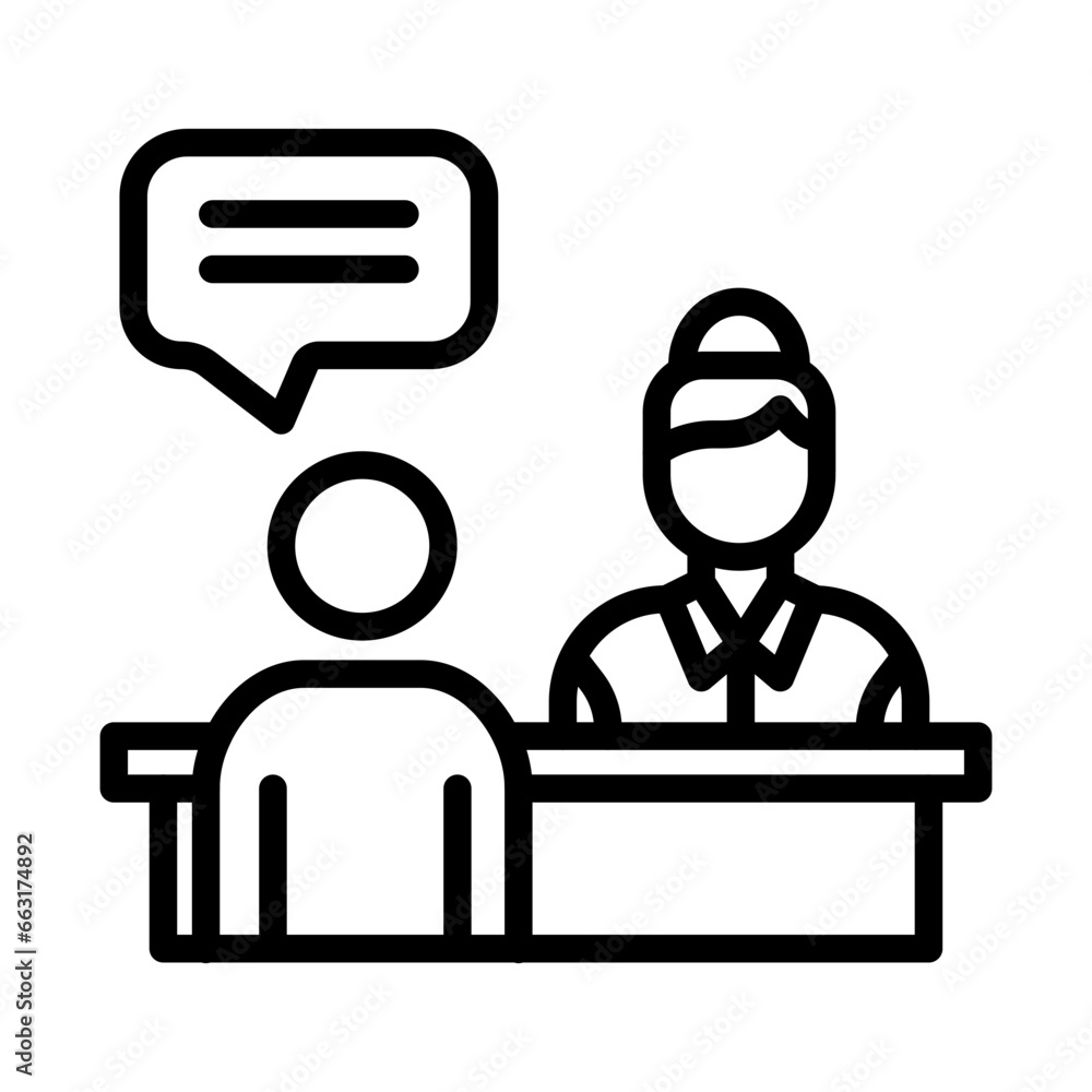 Interview icon in vector. Illustration Interview icon in vector. Illustration