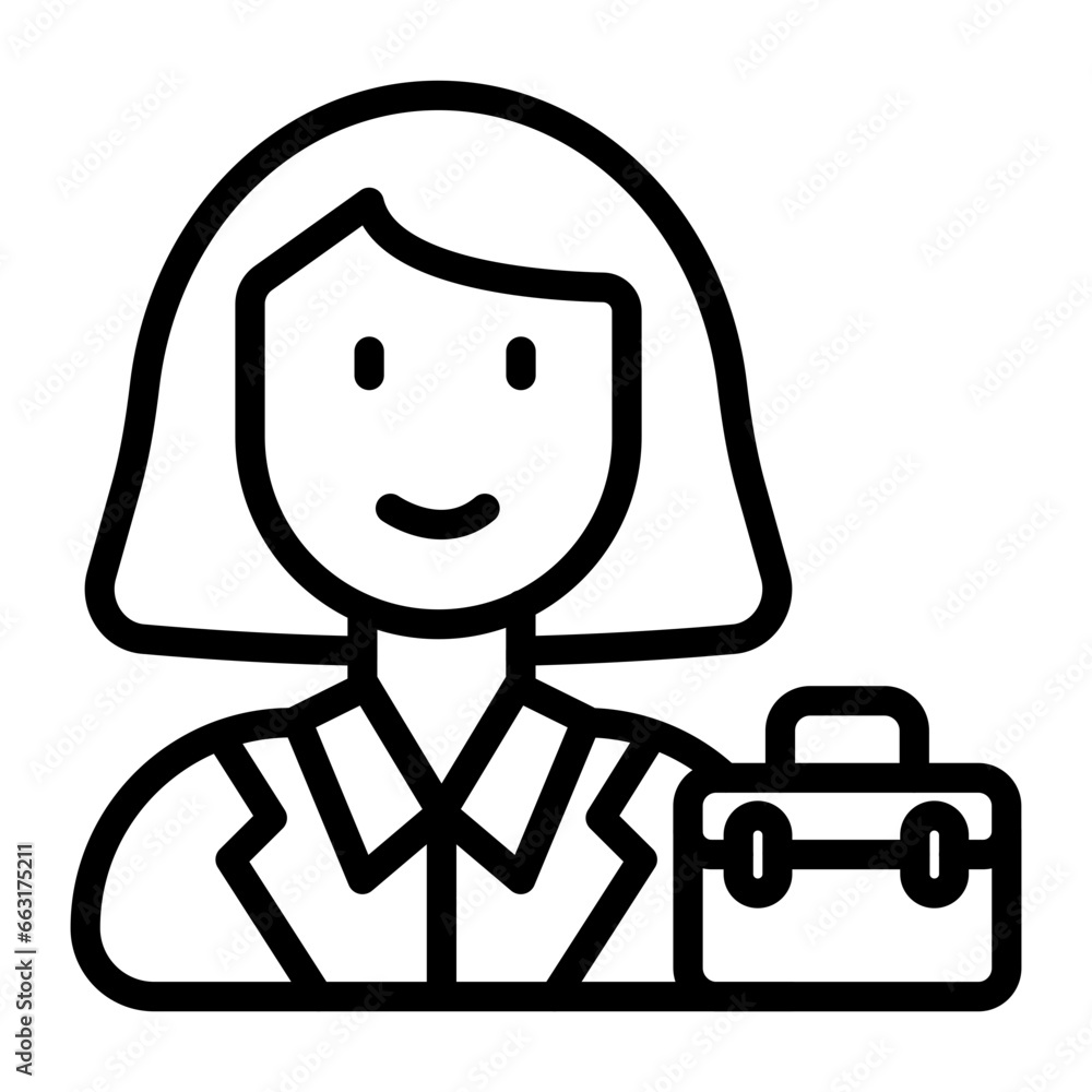 Business Woman icon in vector. Illustration