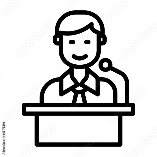 Speech icon in vector. Illustration