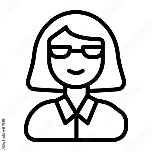 Secretary icon in vector. Illustration