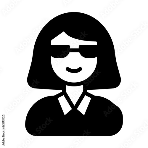 Secretary icon in vector. Illustration