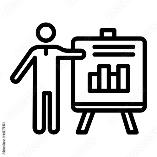 Presentation icon in vector. Illustration