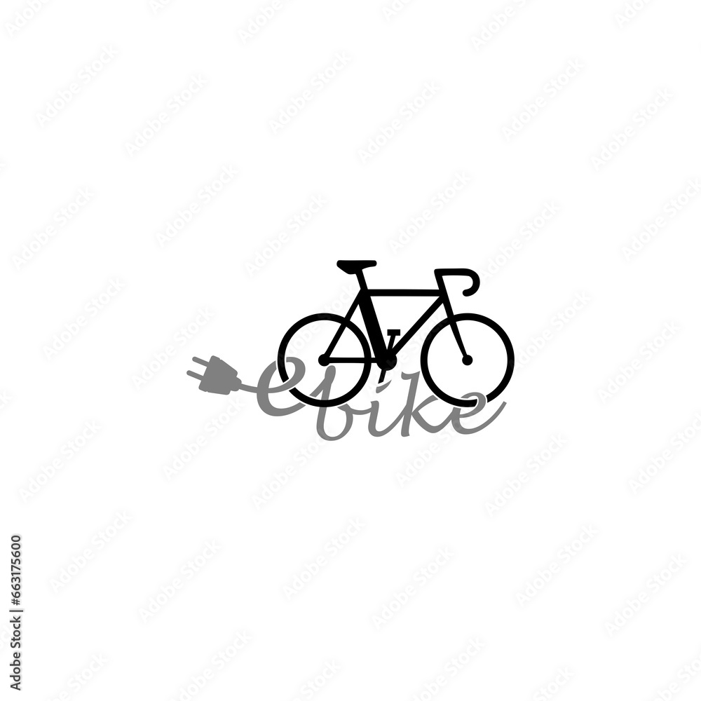 E bike logo icon isolated on transparent background E bike logo icon isolated on transparent background