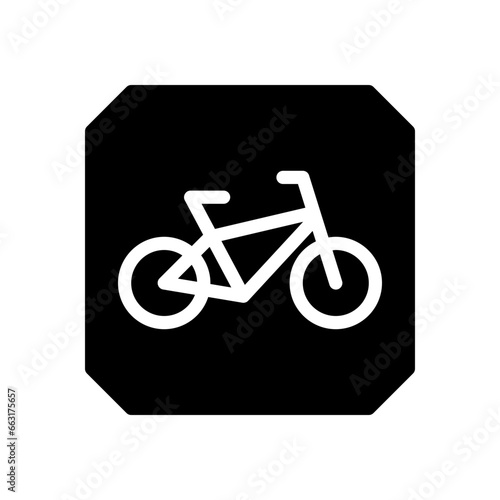 bicycle parking glyph icon