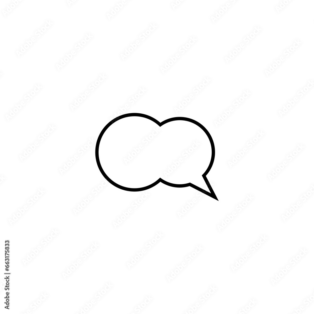 Speech And Thought Bubble icon isolated on transparent background Speech And Thought Bubble icon isolated on transparent background