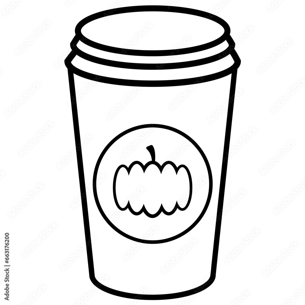 Pumpkin Spice Latte Takeaway Coffee Cup Pumpkin Spice Latte Takeaway Coffee Cup