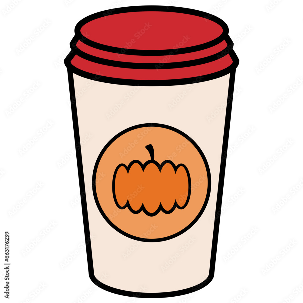 Pumpkin Spice Latte Takeaway Coffee Cup Pumpkin Spice Latte Takeaway Coffee Cup