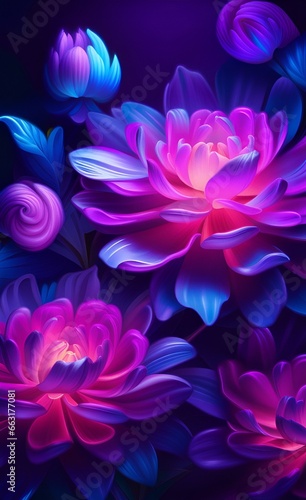 background with purple flowers