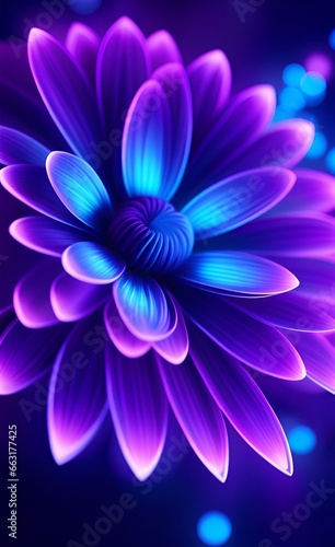 abstract blue flower