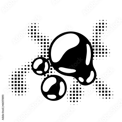 Splattering blotch slime. Toxic mucus smudges stain. Leaking paint blot.