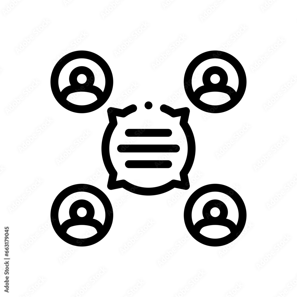 meeting line icon meeting line icon