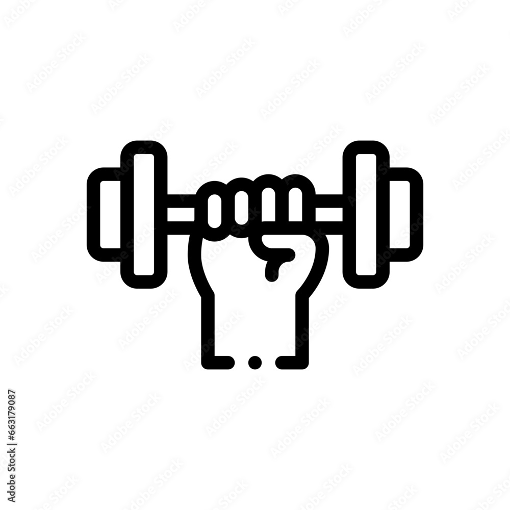 Obraz premium training line icon