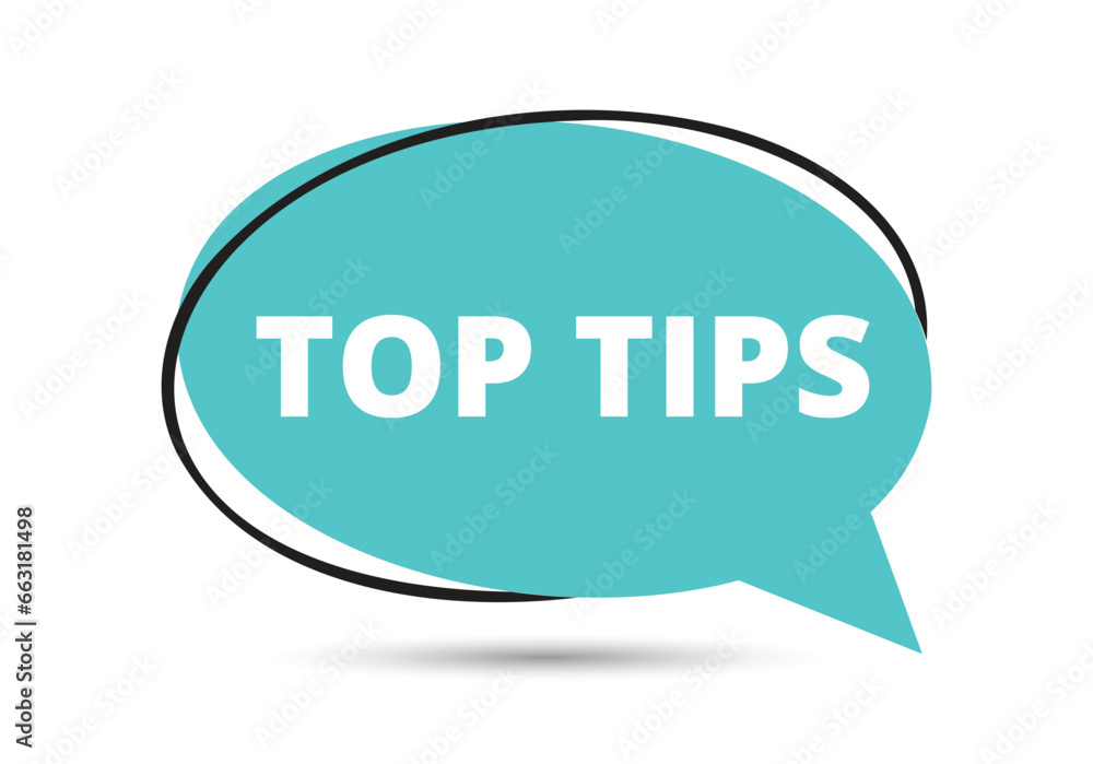 Top tips speech bubble text. Hi There on bright color for Sticker, Banner and Poster. vector illustration. Top tips speech bubble text. Hi There on bright color for Sticker, Banner and Poster. vector illustration.