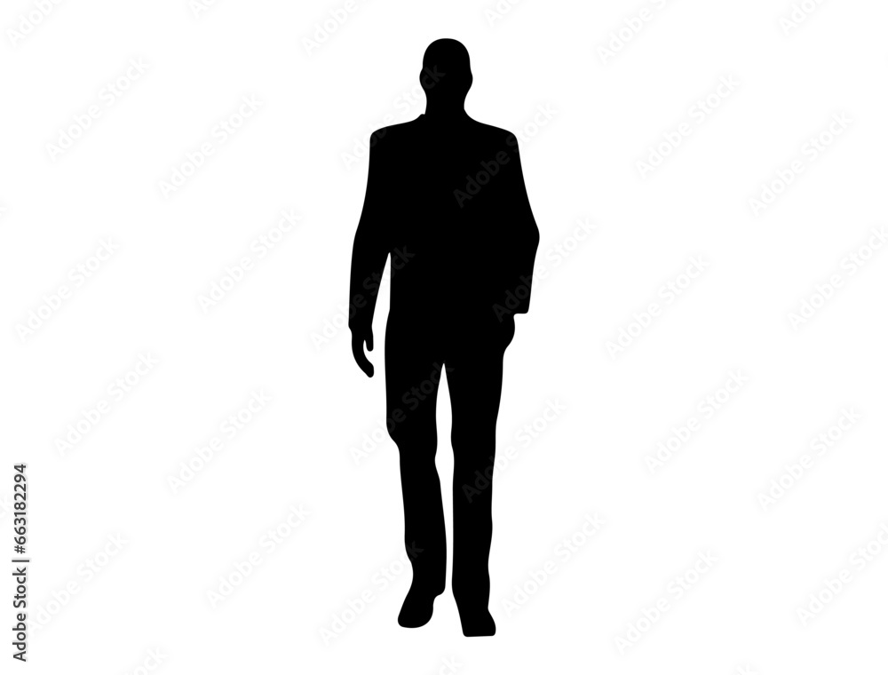 Fototapeta premium Mannequin silhouette vector art white background