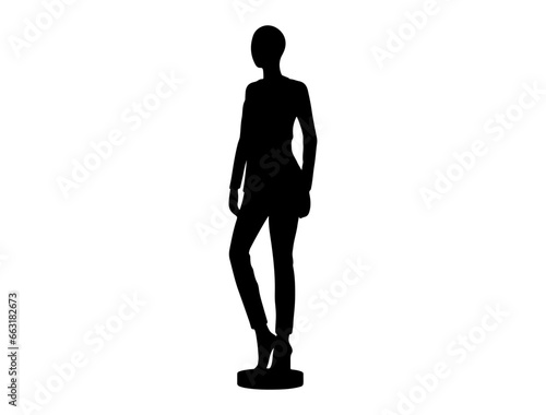 Mannequin silhouette vector art white background