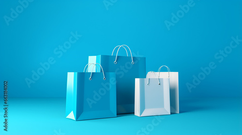Mock up of shopping bags