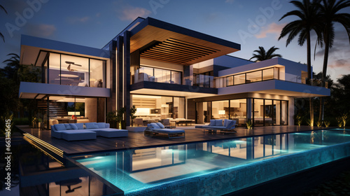Modern luxury villa home © Little