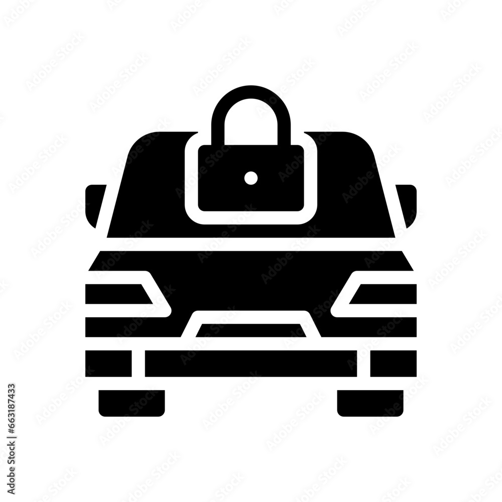 Obraz premium lock glyph icon