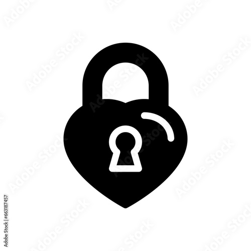 lock glyph icon
