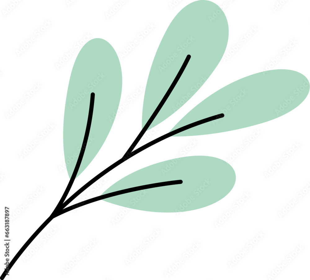 Obraz premium Branch With Leaves