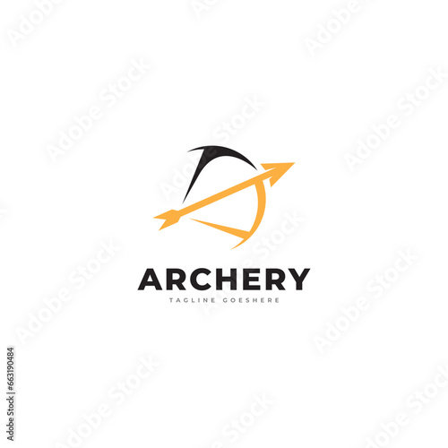 Archer Logo Design Vector Template Modern Design. Archery Logo. Vector Illustration,