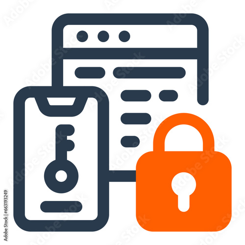 Two-Factor Authentication Dual-layer Security Icon