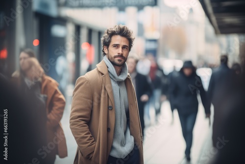 Street-style shot of a man from a diverse background, emphasizing the individuality and richness of male stories - AI Generated