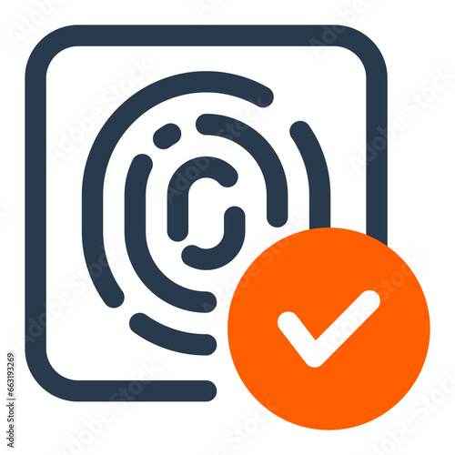 Biometric Security Authentication Technology Icon