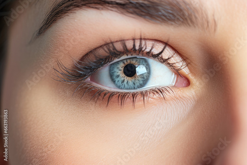 female eye close up 