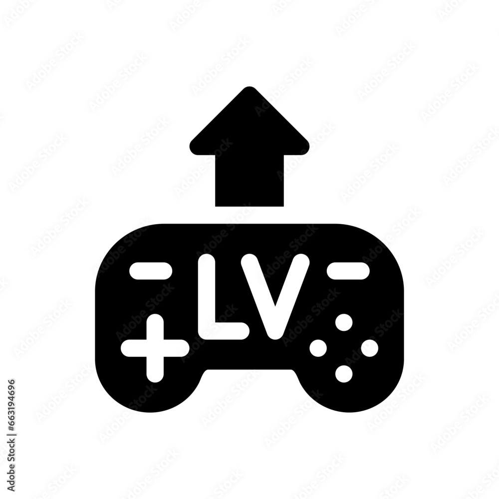 level up glyph icon level up glyph icon