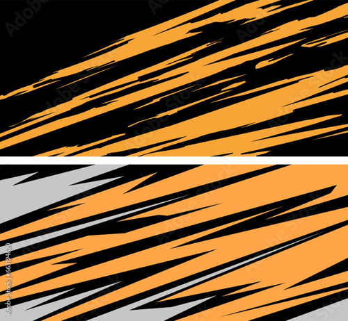 Side body graphic sticker set. Abstract racing design concept. Car decal wrap design for motorcycle, boat, truck, car, boat and more.
