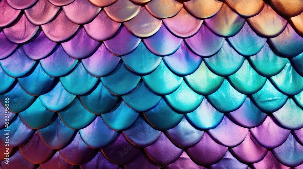 Fish scales shimmer and shine in a mesmerizing pattern Fish scales shimmer and shine in a mesmerizing pattern